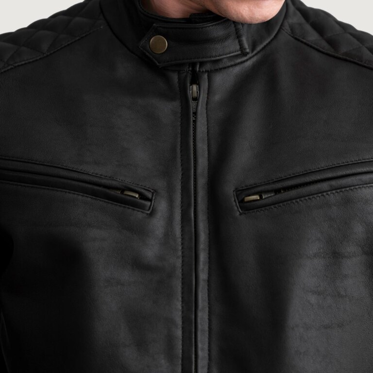Mens Sven Tumbled Brown Leather Bomber Jacket Close-Up-9-1724139334924